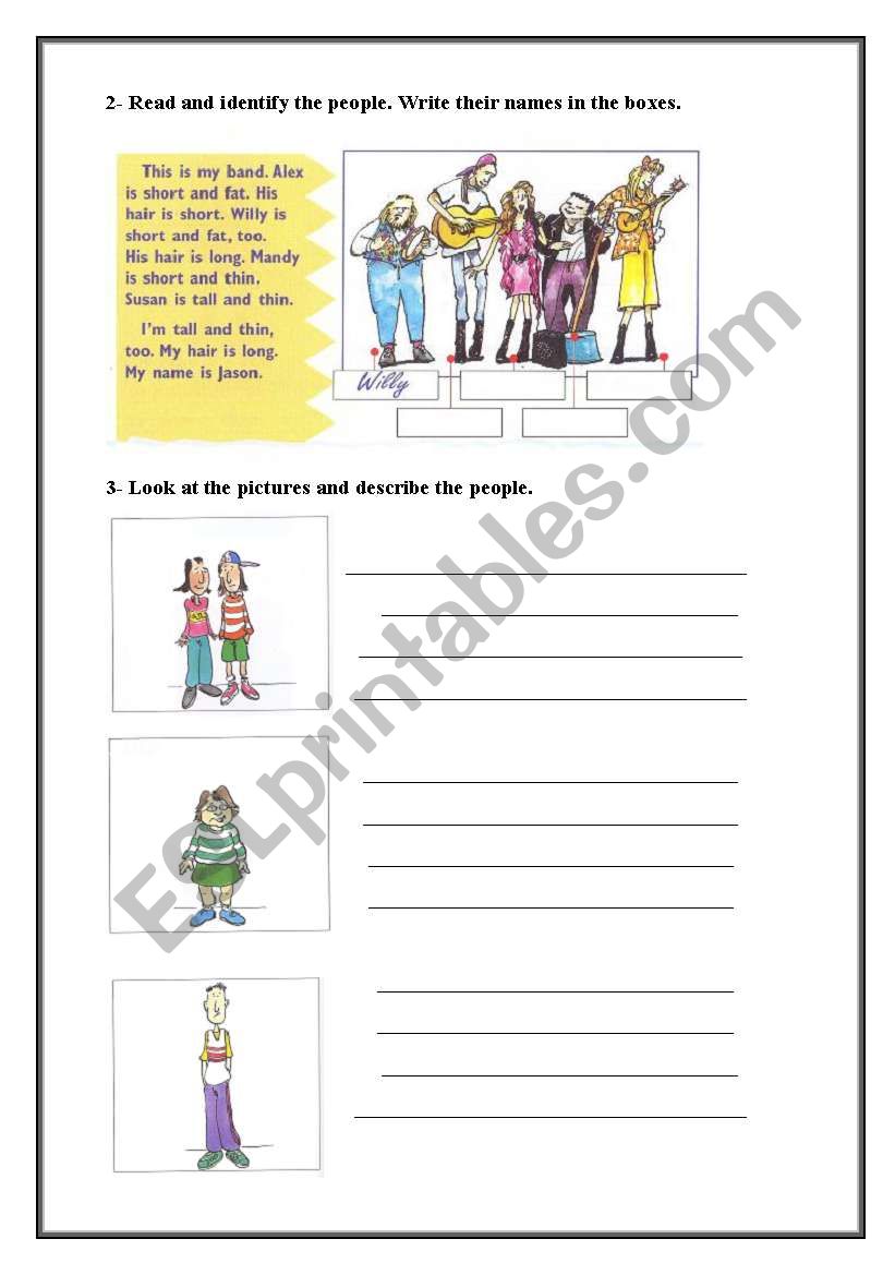 Describing people (part2/3) worksheet