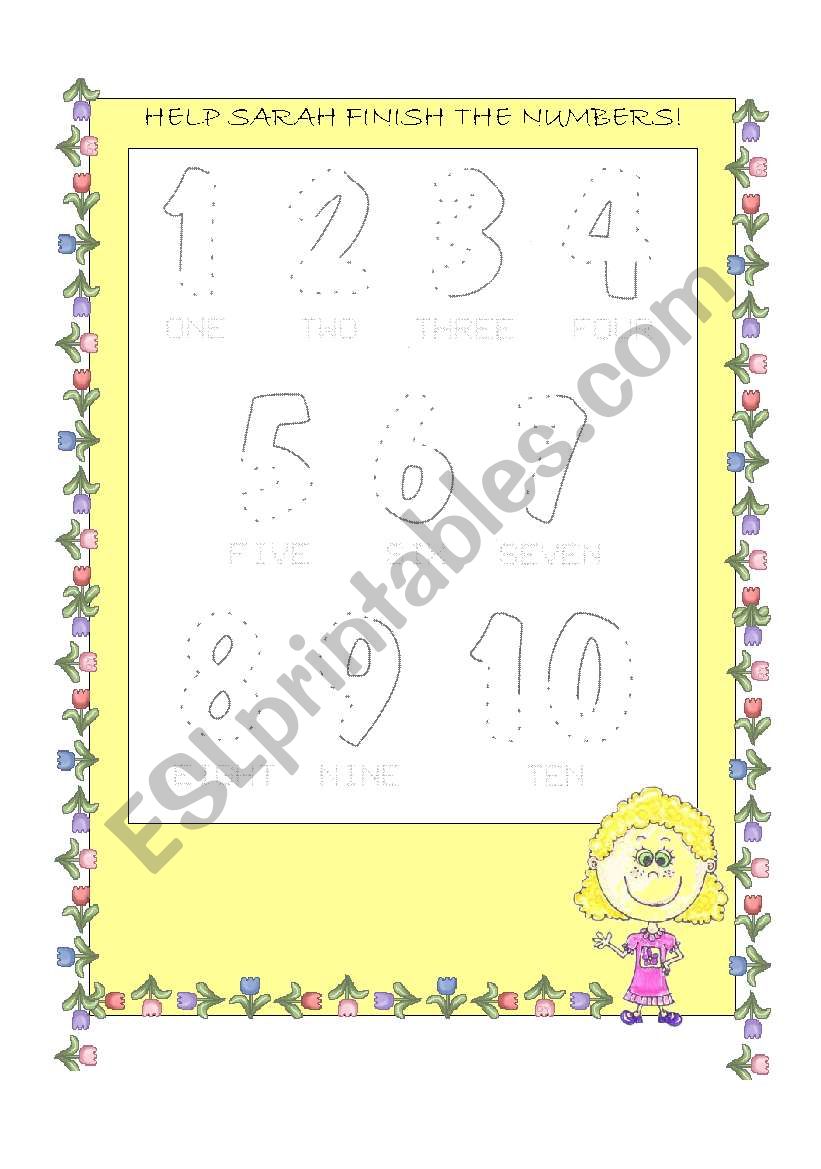 NUMBERS 1-10 worksheet