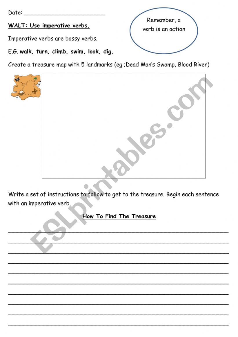 Imperative Verbs worksheet