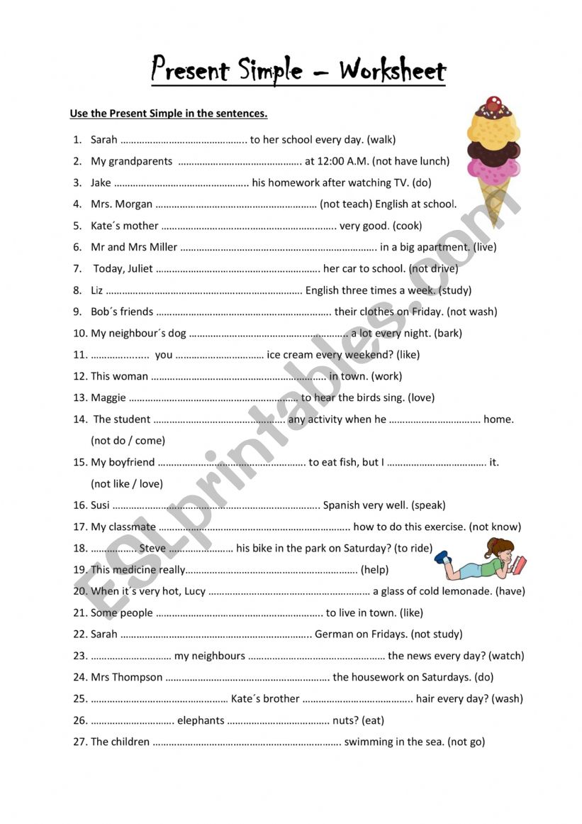 Present Simple worksheet