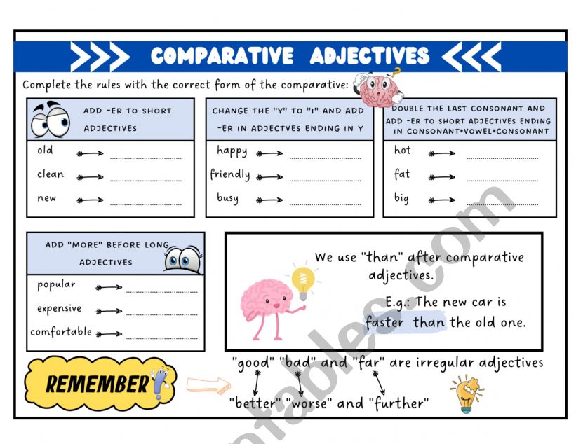 Comparative rules activity worksheet