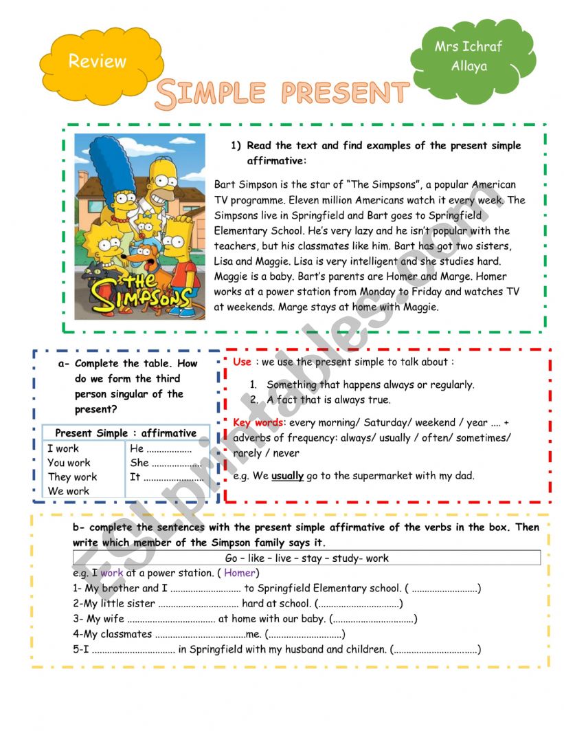 Present Simple worksheet