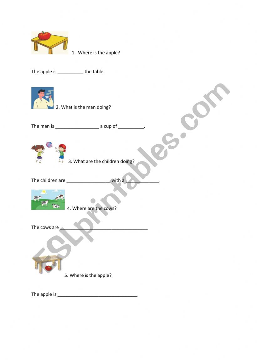 Questions for Tic Tac toe worksheet