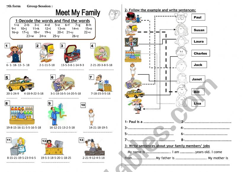 jobs group session worksheet