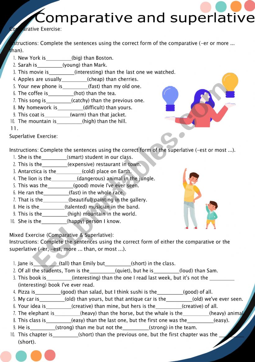 COMPARATIVE AND SUPERLATIVE REVISION