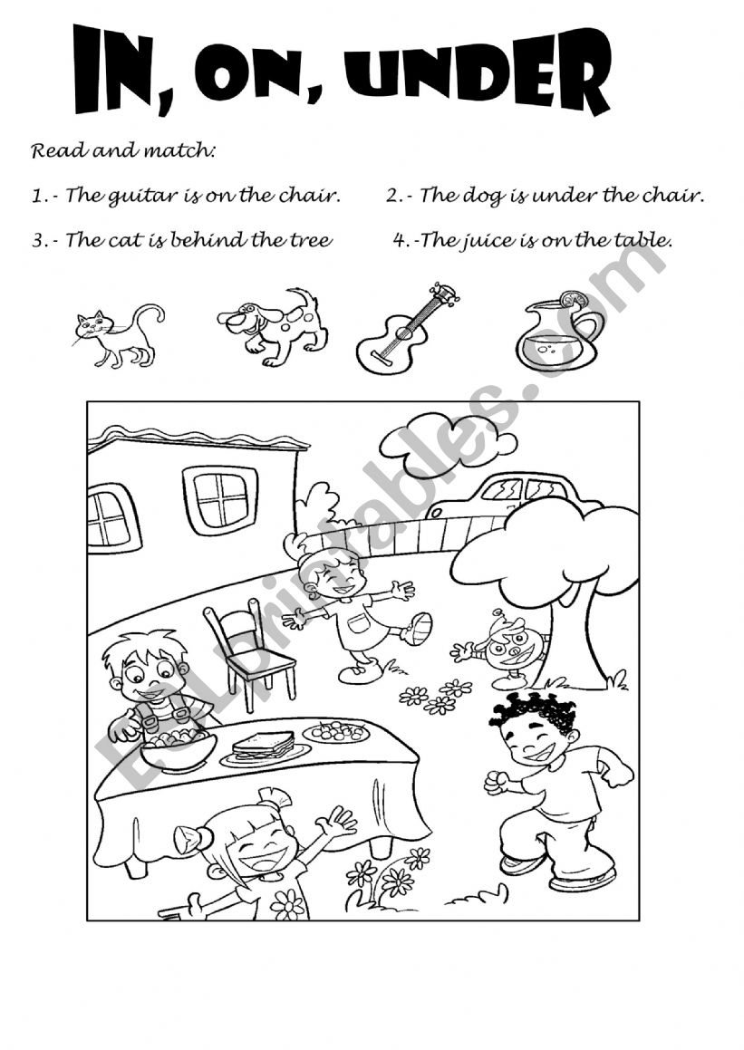 Preposition worksheet