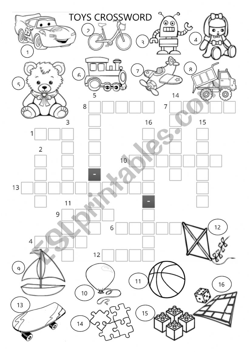 TOYS - CROSSWORD worksheet