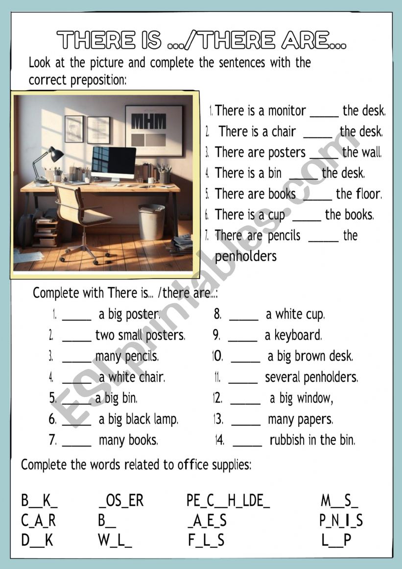 The office - there is / there are