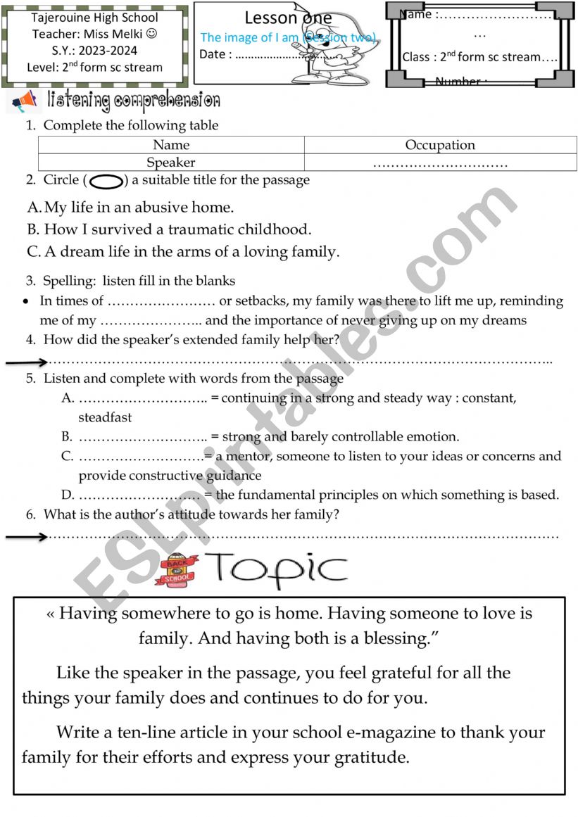 The image of who I am (session 2)