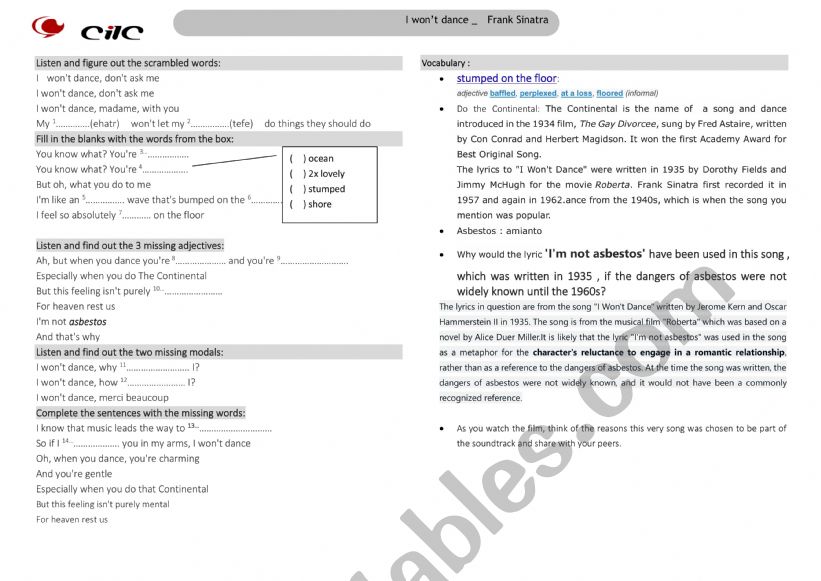 I wonÃ¯Â¿Â½t dance _ Frank Sinatra 