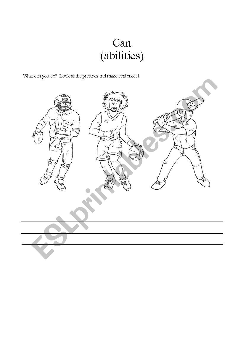 Can (abilities) worksheet