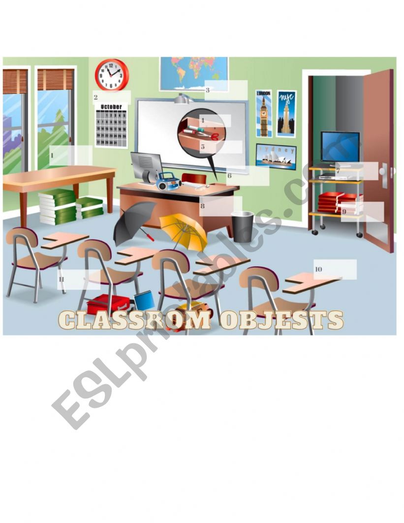 The CLASSROM OBJECTS worksheet