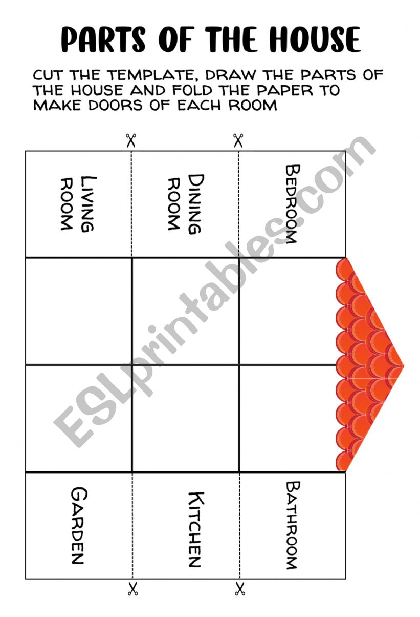 Parts of the house worksheet