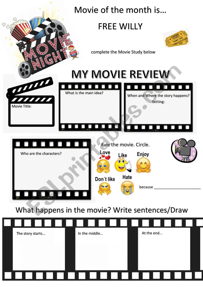 Lorax Movie Review worksheet
