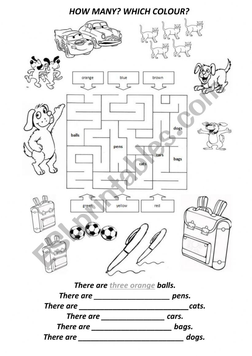 maze for the little ones worksheet