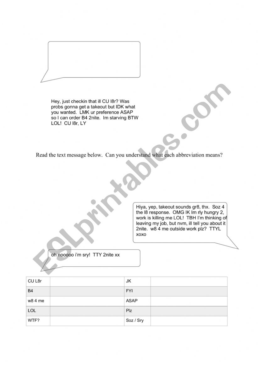 acronyms worksheet