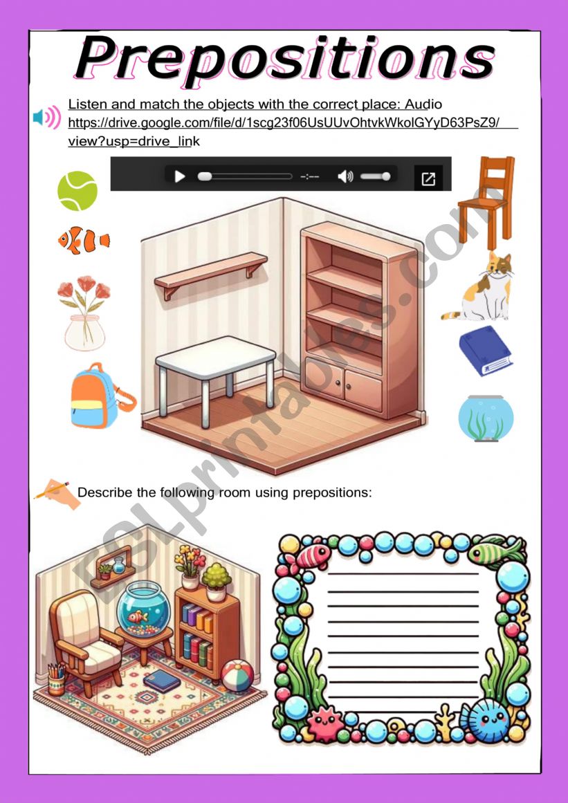 prepositions worksheet