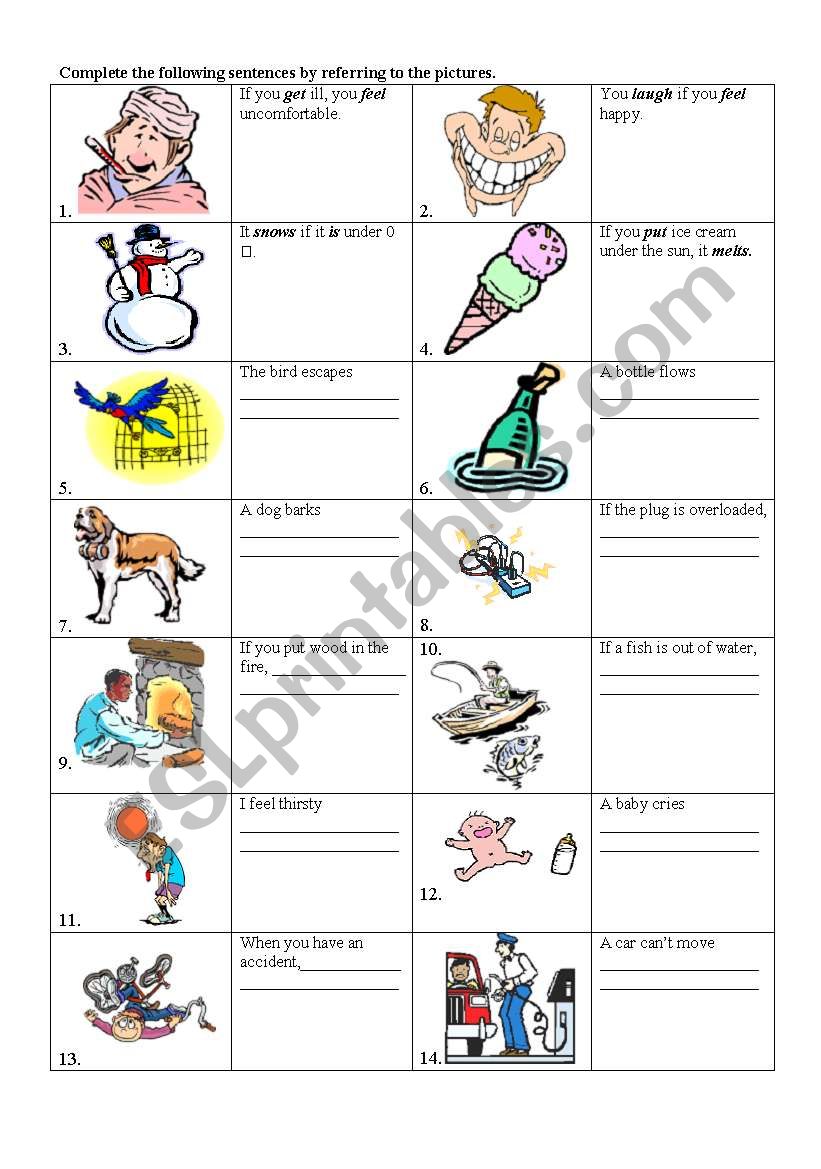 Conditionals Type 0 worksheet