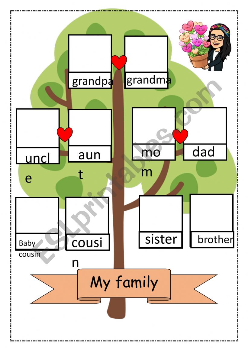 Family members worksheet