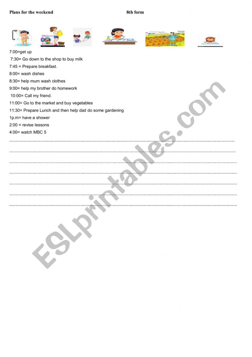 future actions worksheet