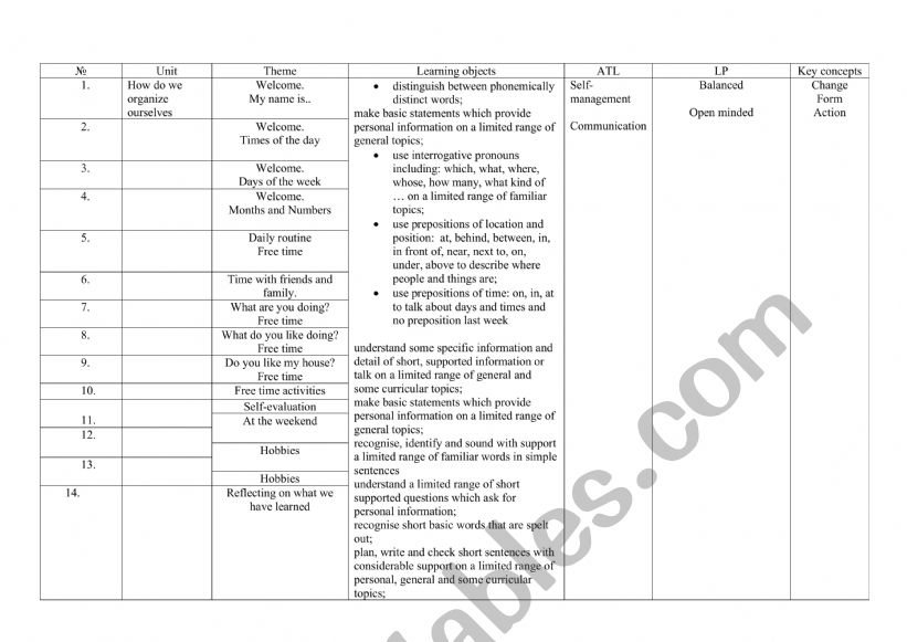 lesson plan 3 graders worksheet