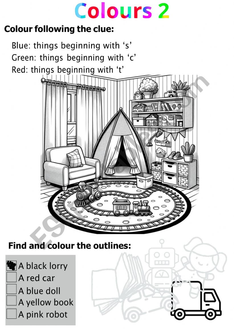 Colours 2 worksheet