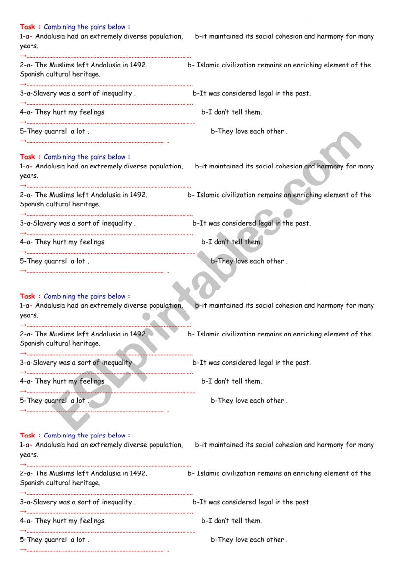 concession time worksheet