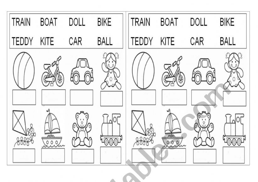 toy worksheet