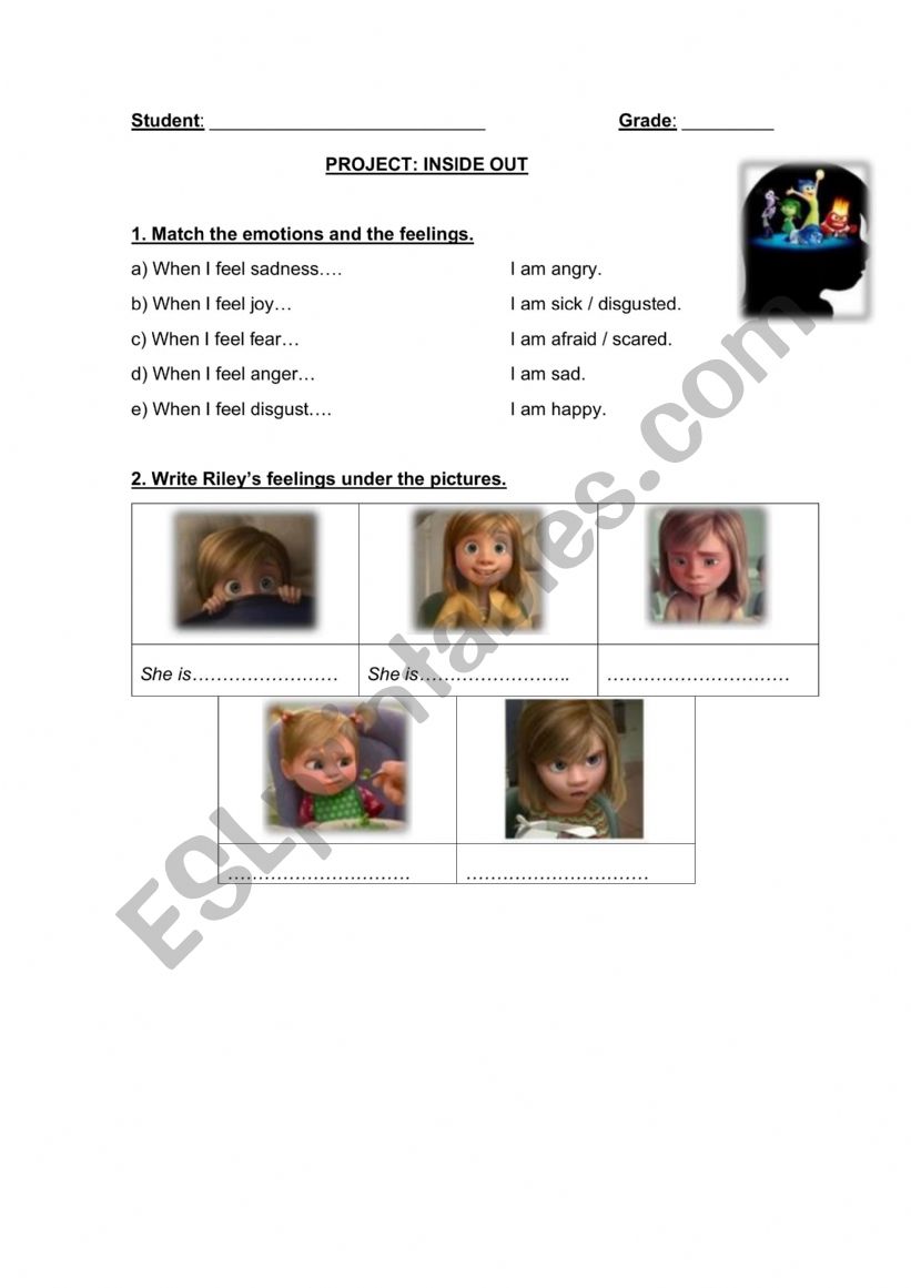inside out worksheet