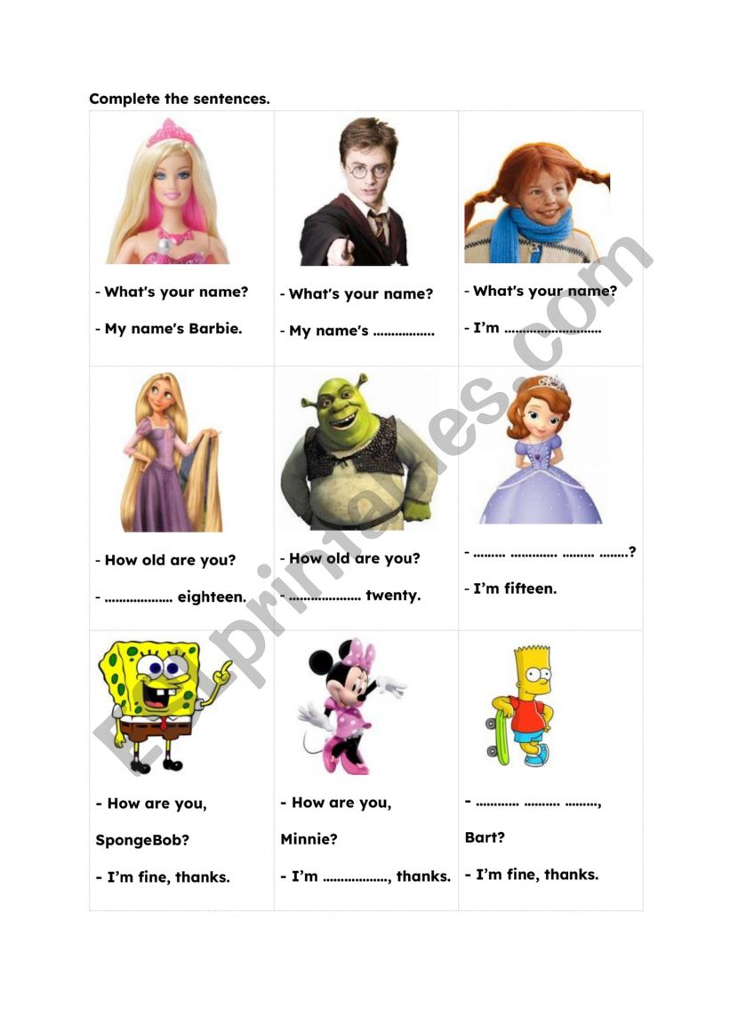 What�s your name / How old are you
