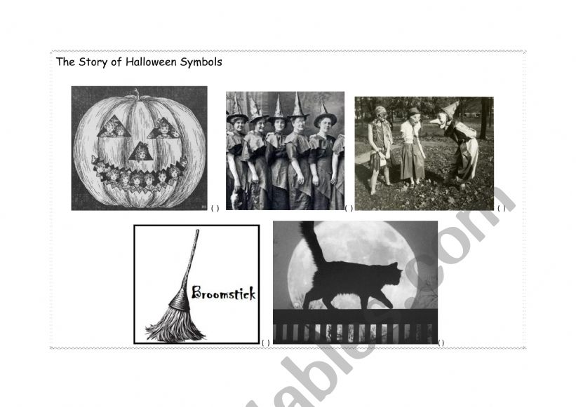 Halloween Symbols worksheet