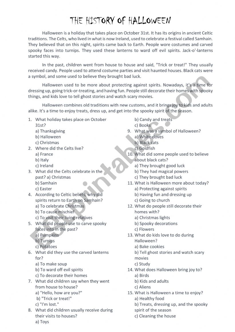 THE HISTORY OF HALLOWEEN ESL Worksheet By Concha garcia fesofiabarat es history-of-halloween-esl-lesson-plan-2022-get-halloween-2022-update