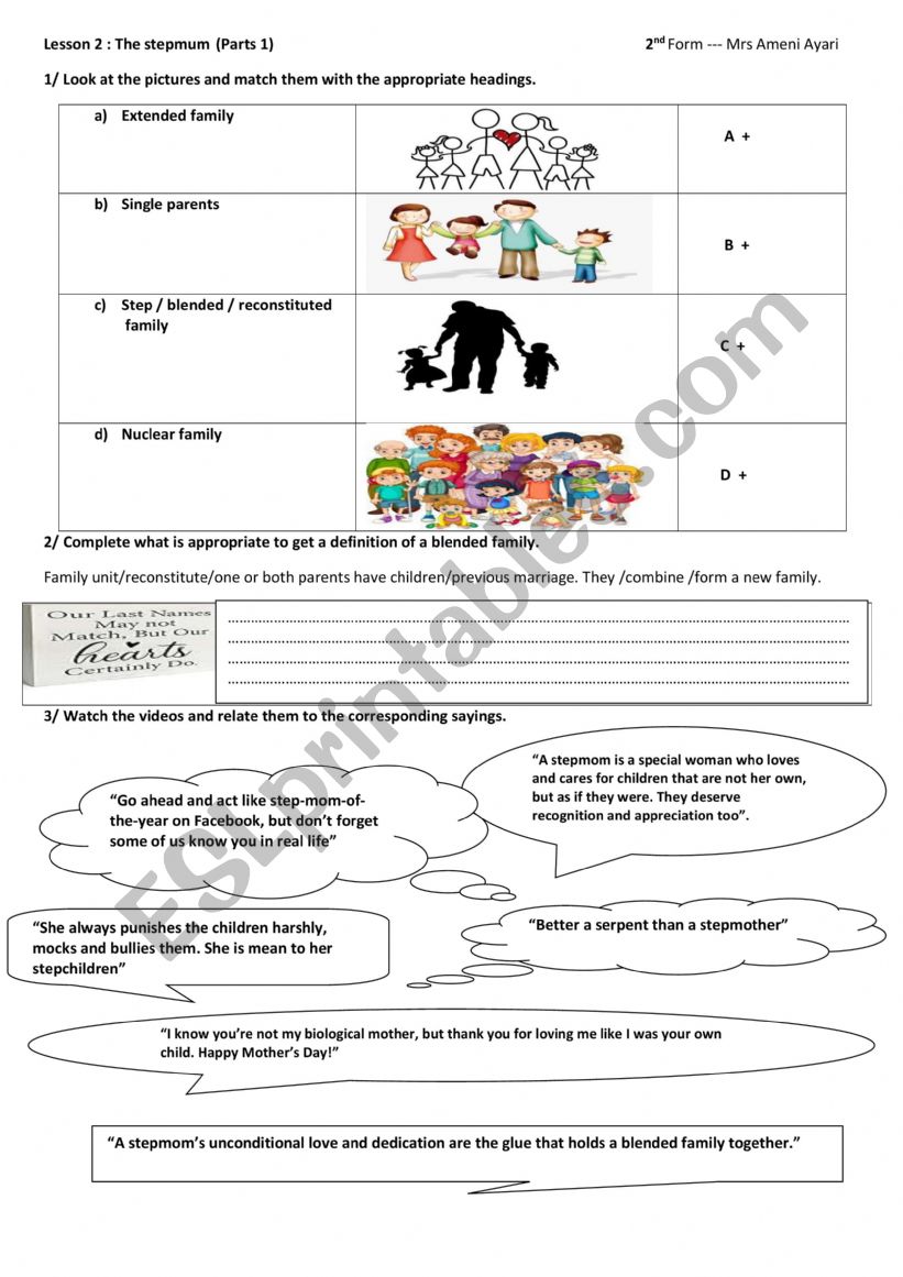 lesson 2 second years  worksheet
