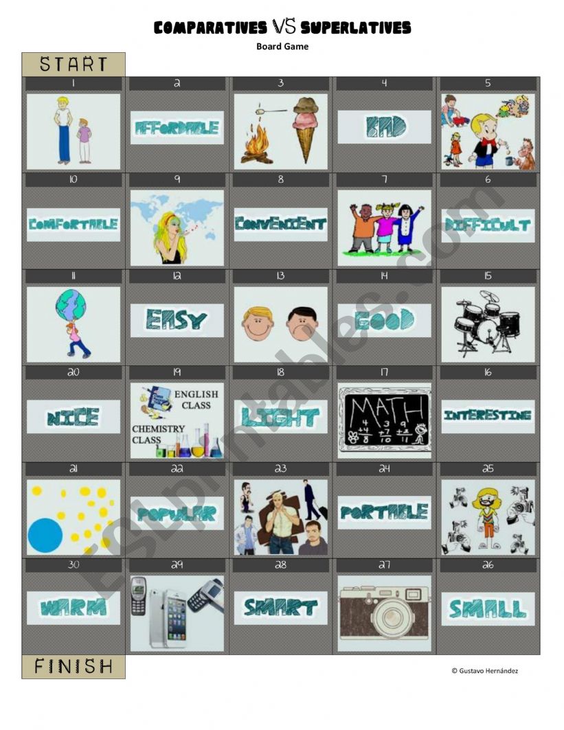 comparatives and superlatives worksheet