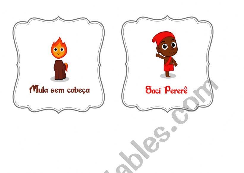 Brazilian Legends Cards worksheet