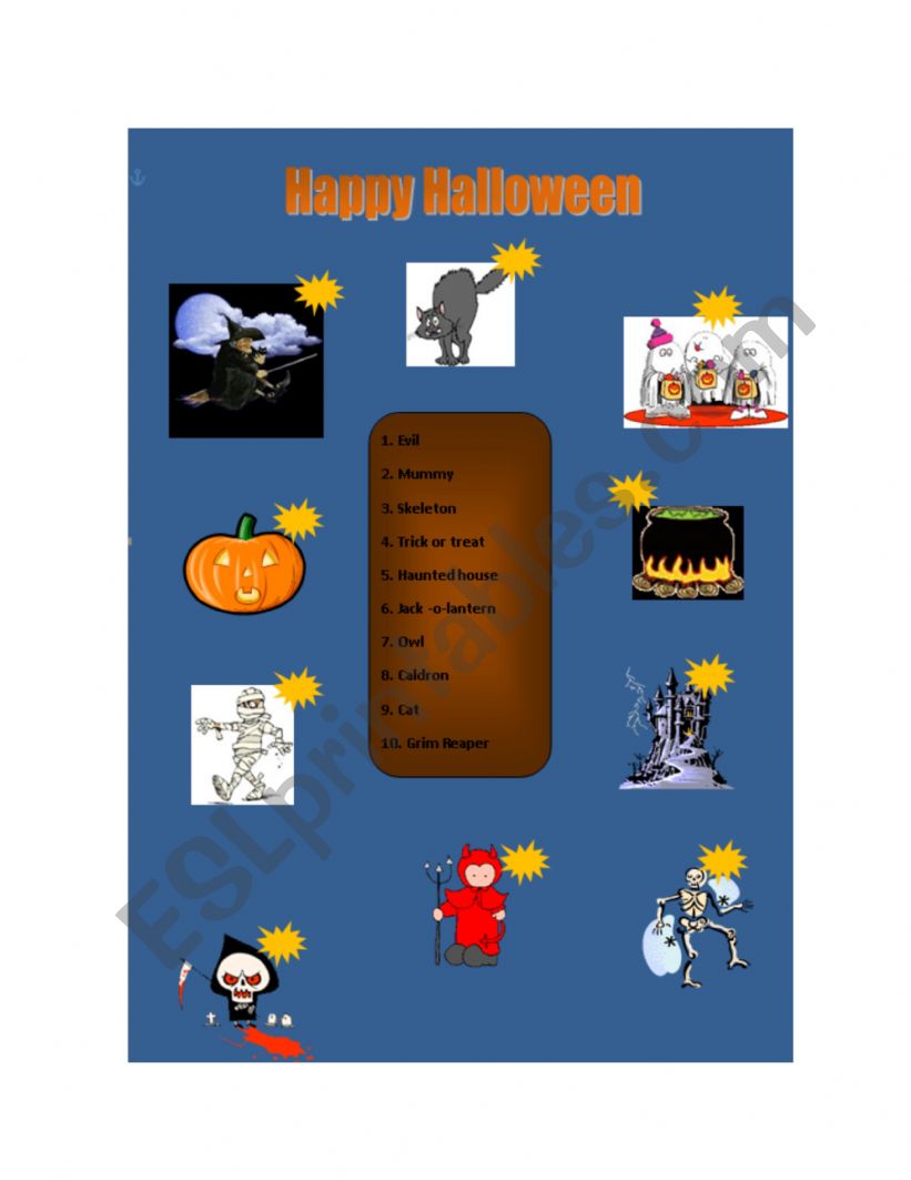 Happy Halloween worksheet