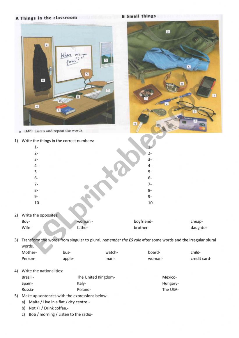 NEF BEGINNER REVIEW worksheet