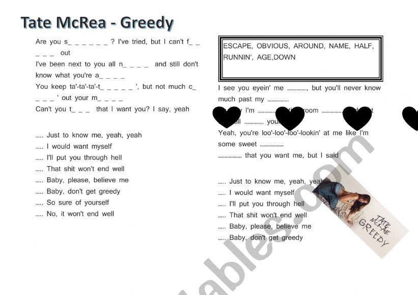 Tate McRea - greedy worksheet