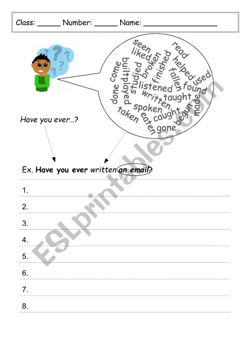 Have you ever...? worksheet