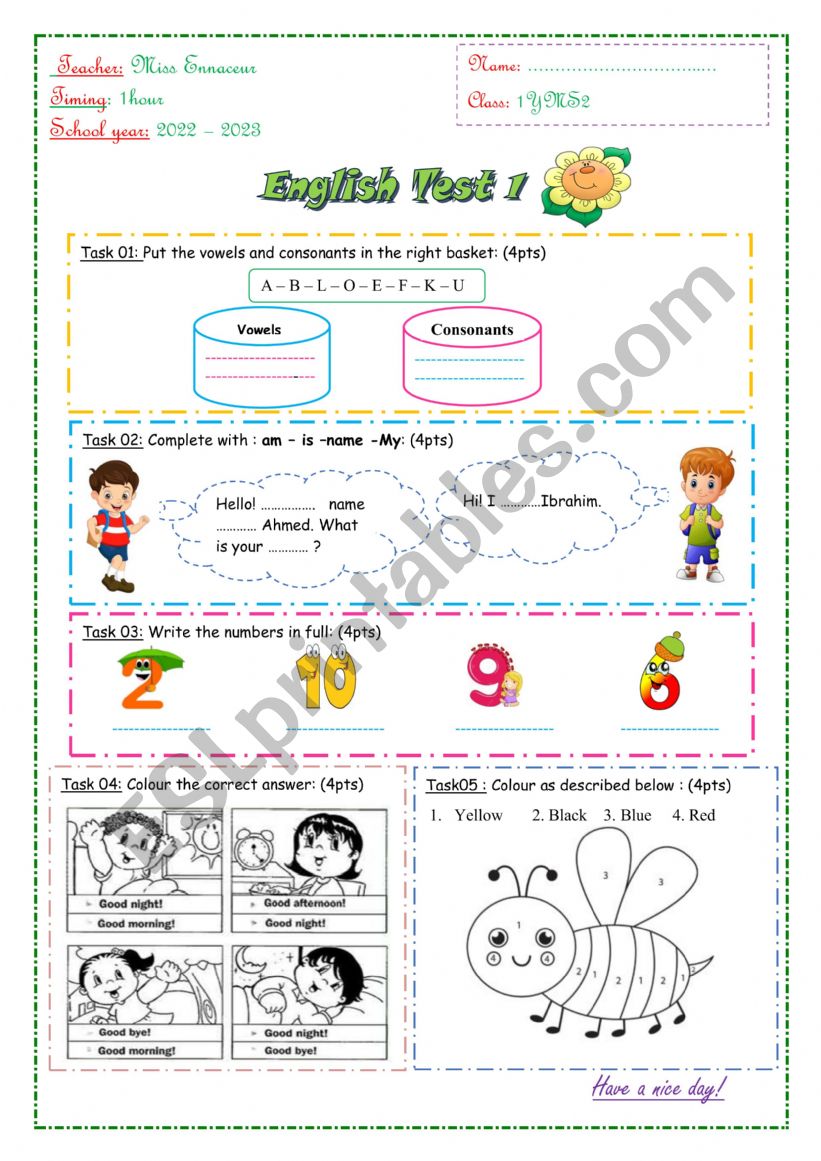 Quiz worksheet