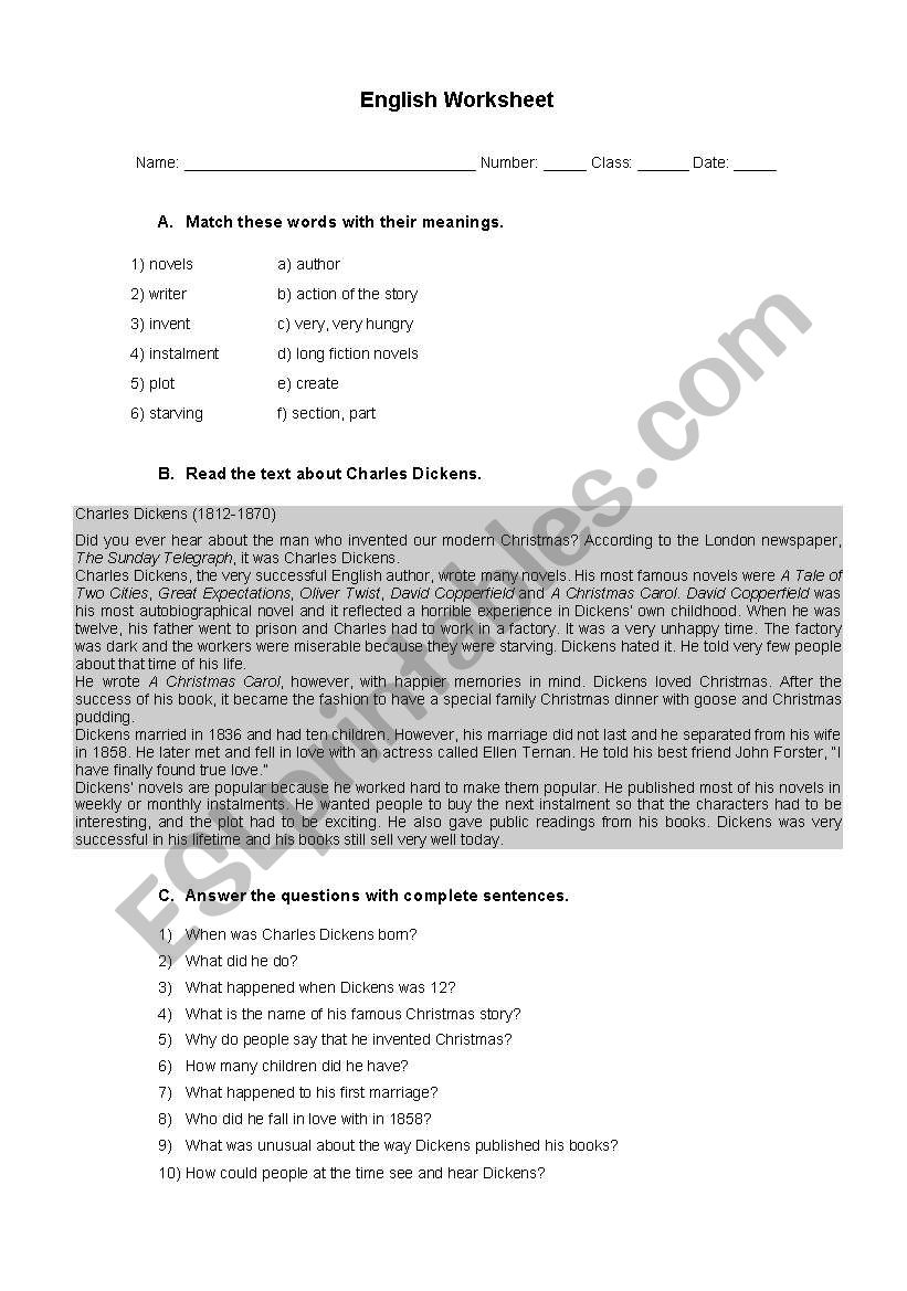 Worksheet on the Past Simple worksheet