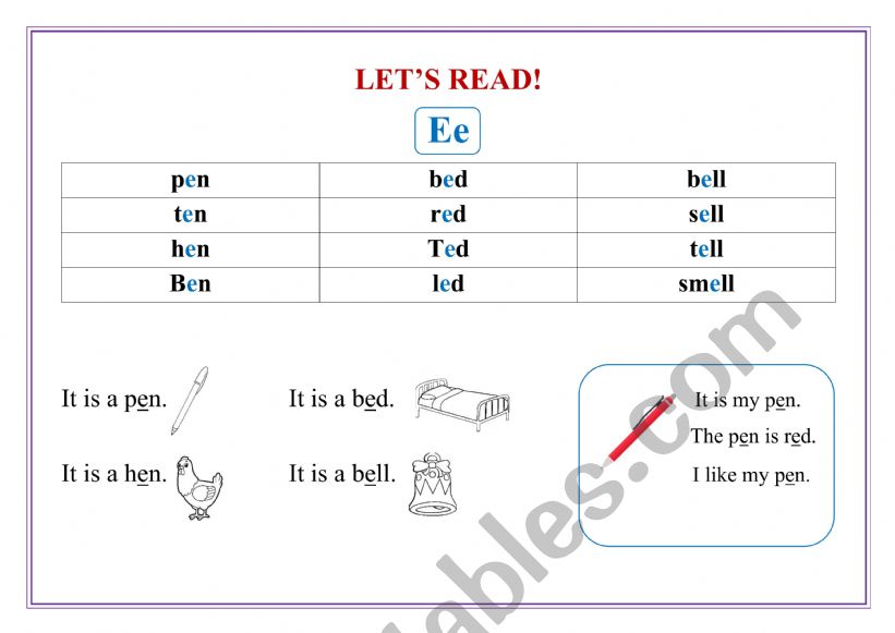 LetÃ¯Â¿Â½s read worksheet