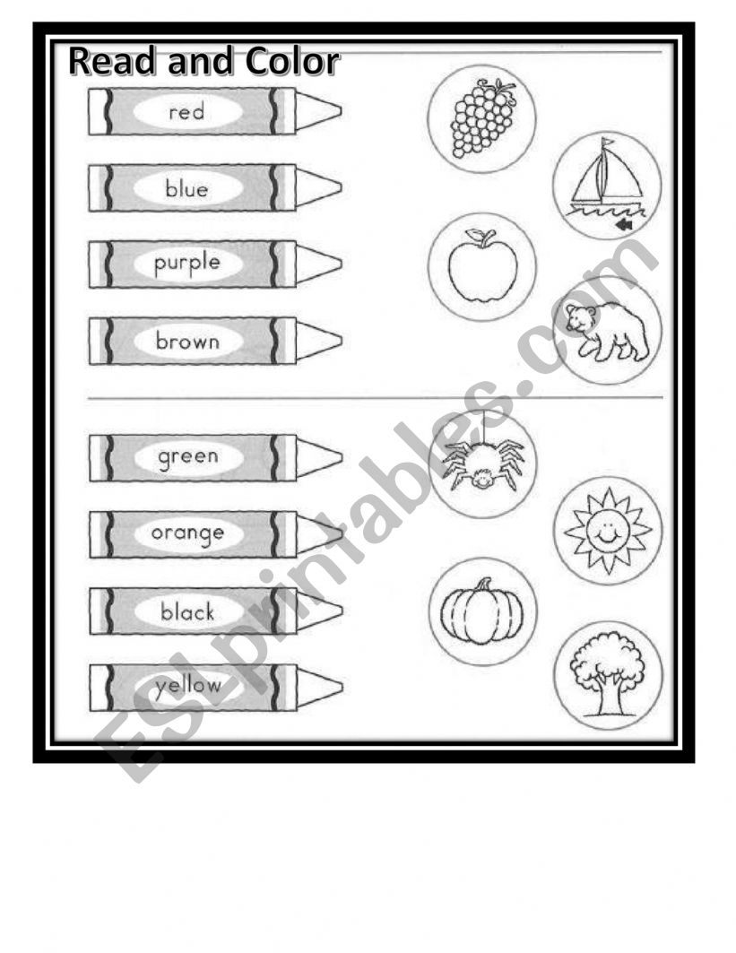 Colors worksheet