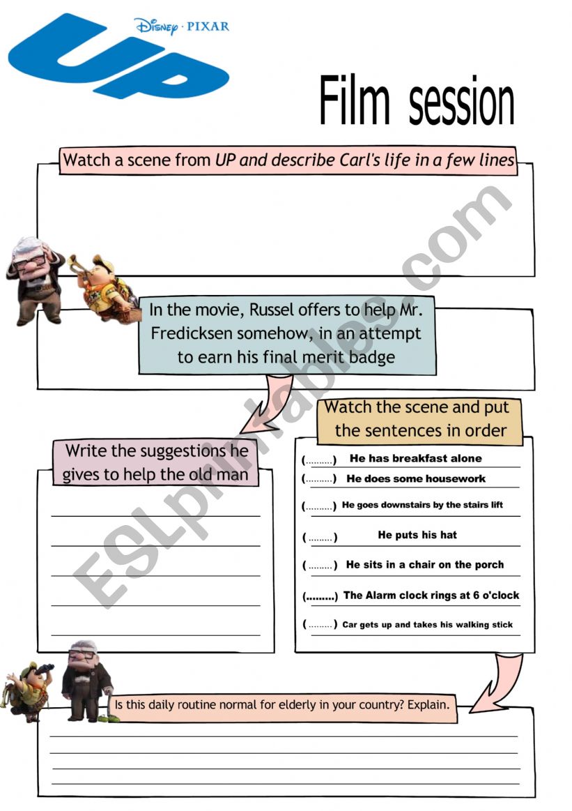 UP Film Worksheet worksheet