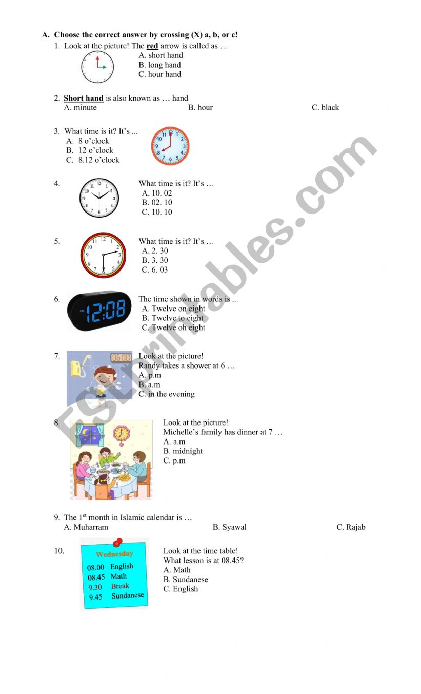 maths worksheet