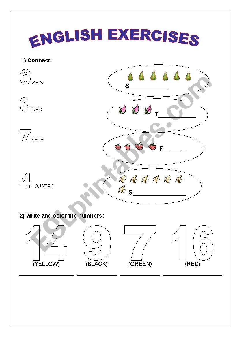 ENGLISH EXERCISES worksheet