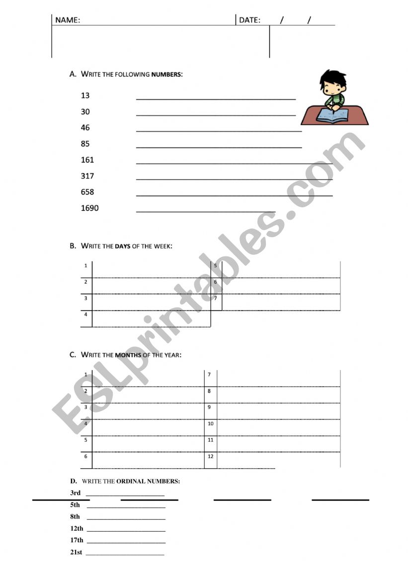 ENGLISH REVIEW EXAM  worksheet