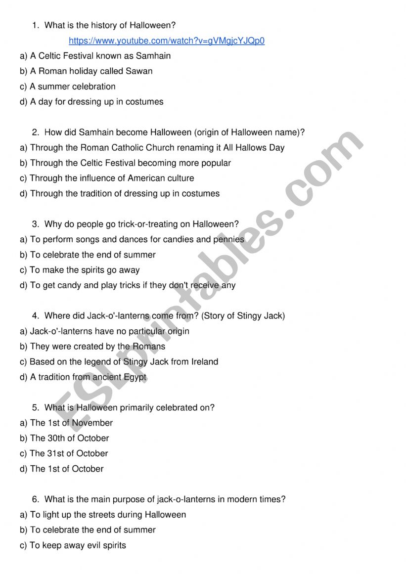 WhatÃ¯Â¿Â½s the story of Halloween ? 