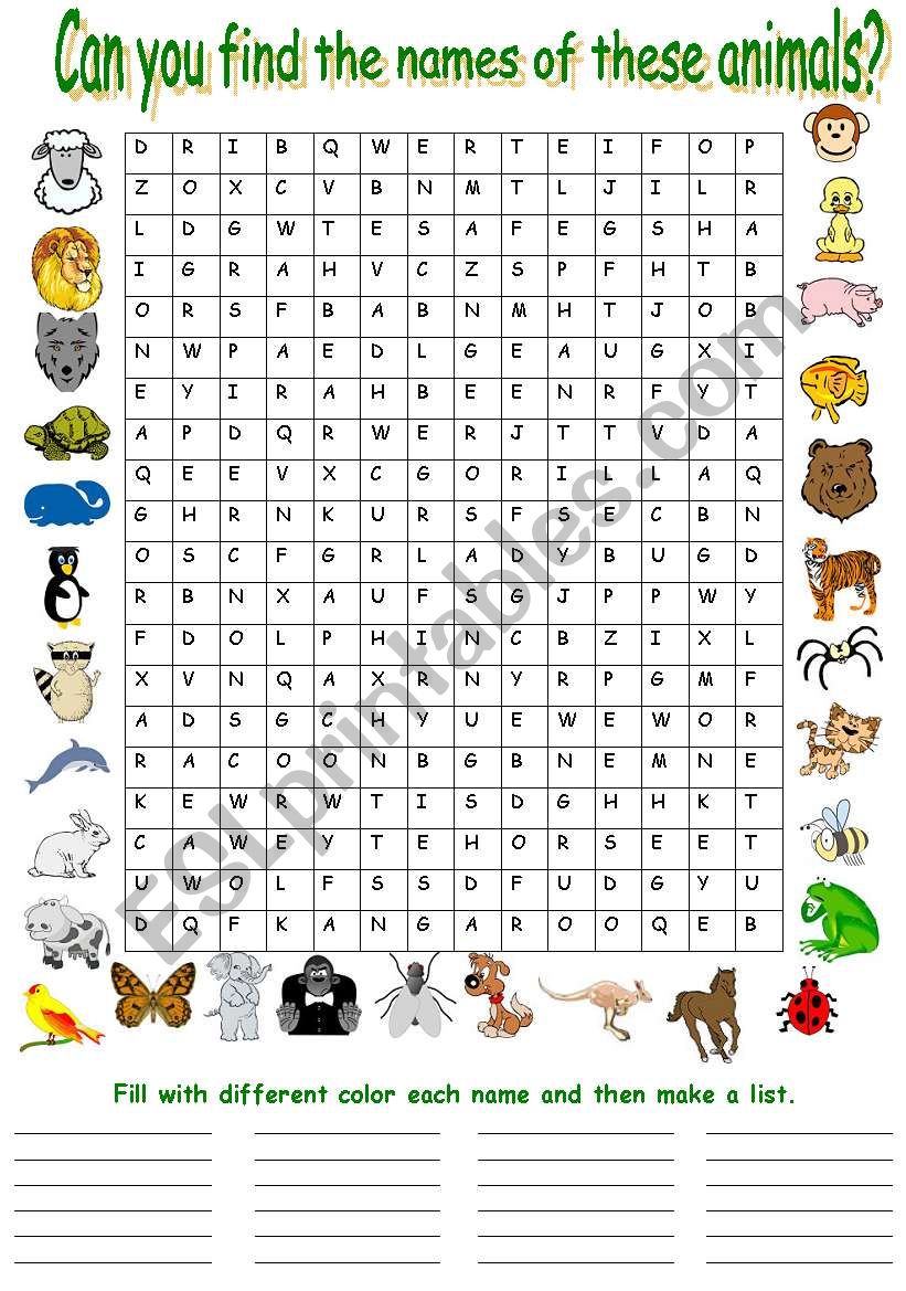 can you find them??? worksheet