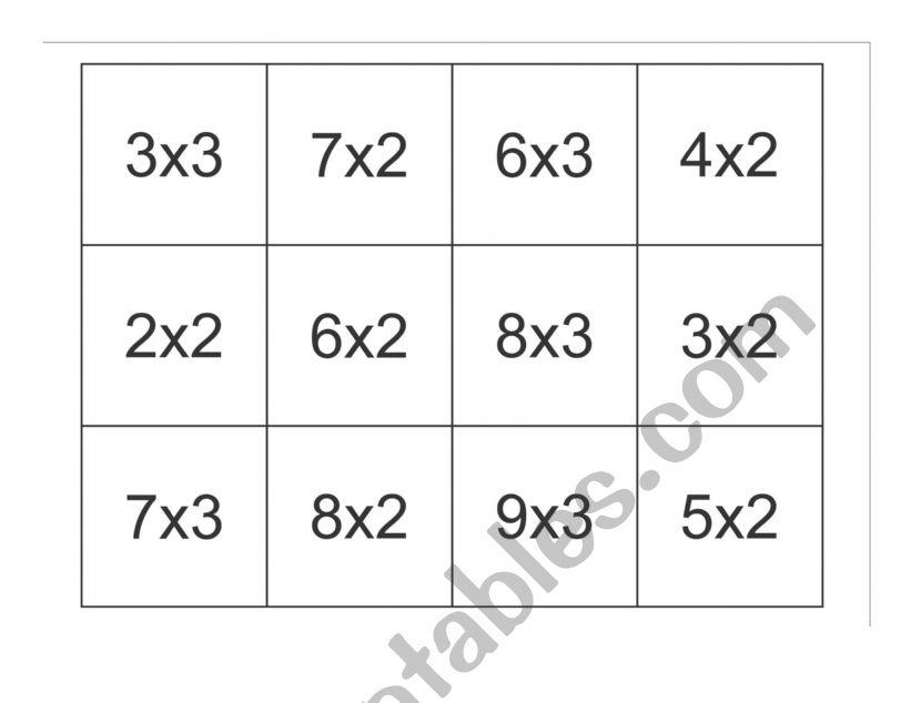 Multiplication puzzle worksheet